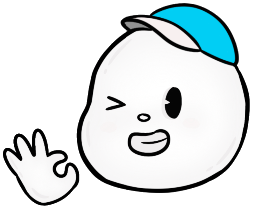 Otto, maskot Olimpio, memberi tanda oke
